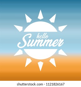 Summer, travel and vacation badges or logo vector illustration