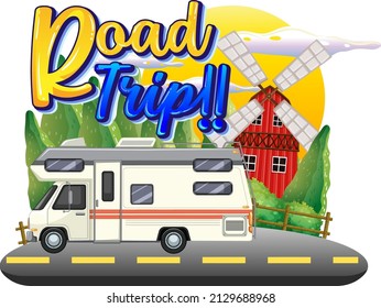 Summer travel vacation logo concept illustration