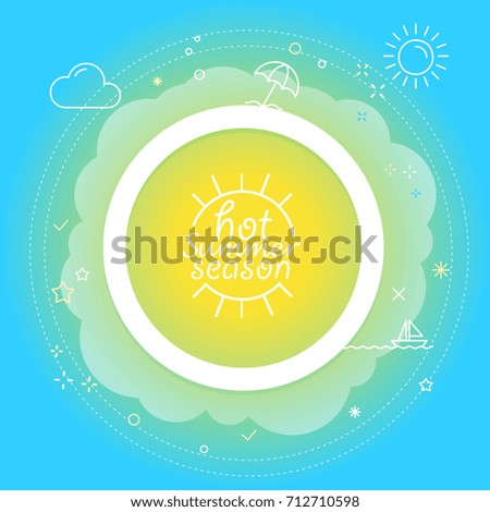 Summer travel vector concept. Vacation travelling illustration