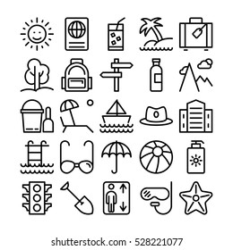 Summer and Travel Vector Icons 1