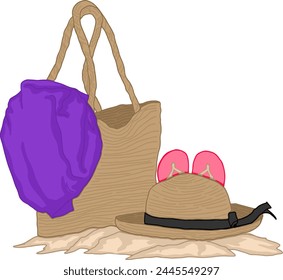Summer Traveling Beach Item Vector