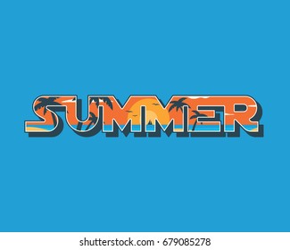 Summer traveling vector background.