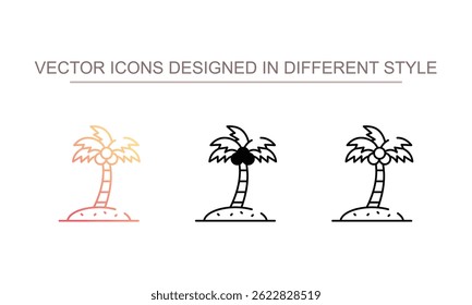 Summer Tree icon design with white background stock illustration