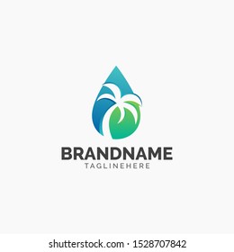 summer tree palm logo icon vector template. EPS 10