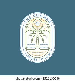 Summer tree and wave logo