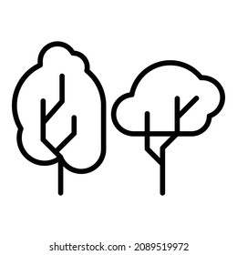Summer Trees Flat Icon Isolated On White Background