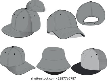 Sommer-Trendkappe unisex-Vektorgrafik 