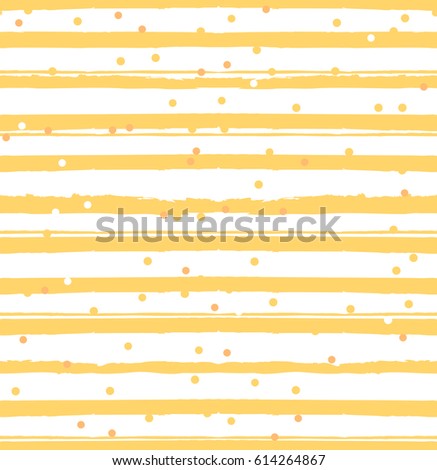 Summer Trendy Striped background. Grunge seamless pattern. Yellow and white abstract horizontal vector stripes.