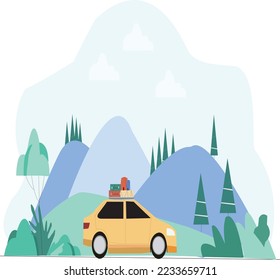 a summer trip by car