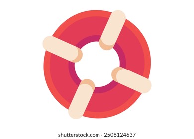 Summer Trip Flat Sticker Design