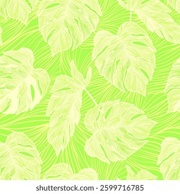 Summer tropic leaf pattern. Tropical leaves background. Jungle wallpaper. 