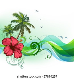 Summer tropical background