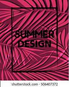 Summer tropical background of palm leaves. Exotic tree leaves hawaii decoration
