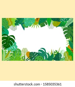 Summer tropical  background with palm trees