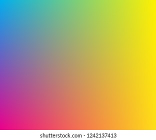 Summer tropical backgrounds set with palms, sky and sunset. Summer placard poster flyer invitation card. Blurred bright colors mesh background. Colorful rainbow gradient. Smooth blend banner template