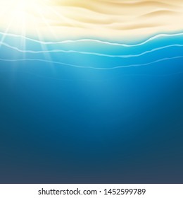 Summer tropical beach poster. EPS 10