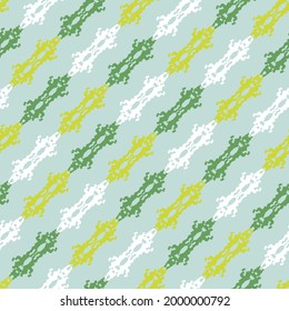 Summer tropical broken stripe seamless pattern. Bright retro geo line for digital scrapbook paper and repeat kid design. Fun masculine shirt textile swatch in vector.
