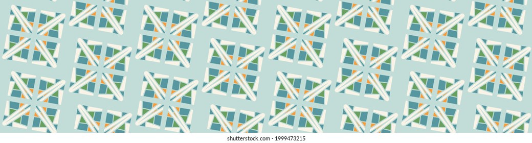 Patrón de borde sin fisuras del círculo tropical de verano. Borde de banner de punto retro brillante. Divertido género neutro envolvimiento enmascaramiento decoración de taper washi ribon trim en vector.