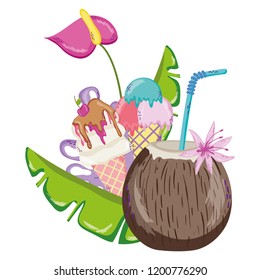 Summer and tropical drinks