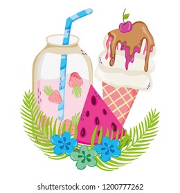 Summer and tropical drinks
