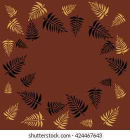 Summer Tropical Exotic Leaves Background. 
