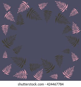 Summer Tropical Exotic Leaves Background. 