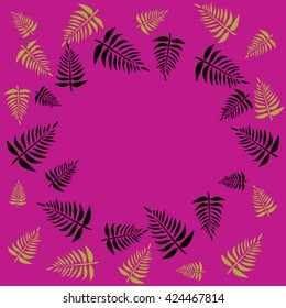 Summer Tropical Exotic Leaves Background. 