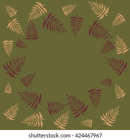 Summer Tropical Exotic Leaves Background. 