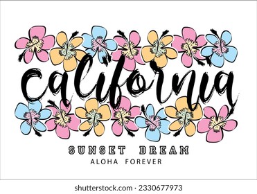 summer tropical flower ,hibiscus flower design vector