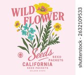 summer tropical flowers. flower graphic in vector, Vintage Doted flowers print,  printed t-shirt design for men and women