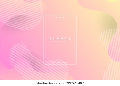 Summer tropical fluid landing page background. Fluid, liquid, wavy, gradient, flowing, orange, dynamic shape background. Trendy and modern background color. Cool banner design template.