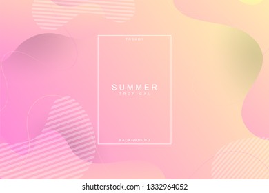 Summer tropical fluid landing page background. Fluid, liquid, wavy, gradient, flowing, orange, dynamic shape background. Trendy and modern background color. Cool banner design template.