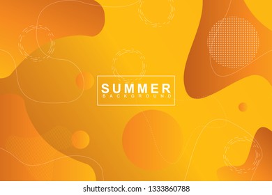 Summer tropical fluid landing page background. Fluid, liquid, wavy, gradient, flowing, orange, dynamic shape background. Trendy and modern background color. Cool banner design template.
