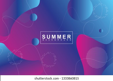 Summer tropical fluid landing page background. Fluid, liquid, wavy, gradient, flowing, orange, dynamic shape background. Trendy and modern background color. Cool banner design template.
