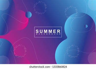 Summer tropical fluid landing page background. Fluid, liquid, wavy, gradient, flowing, orange, dynamic shape background. Trendy and modern background color. Cool banner design template.