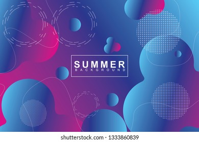 Summer tropical fluid landing page background. Fluid, liquid, wavy, gradient, flowing, orange, dynamic shape background. Trendy and modern background color. Cool banner design template.