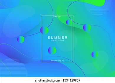 Summer tropical fluid landing page background. Fluid, liquid, wavy, gradient, flowing, purple, dynamic shape background. Trendy and modern background color. Cool banner design template.