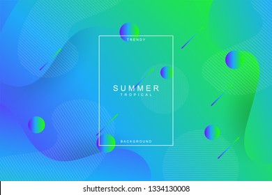 Summer tropical fluid landing page background. Fluid, liquid, wavy, gradient, flowing, purple, dynamic shape background. Trendy and modern background color. Cool banner design template.