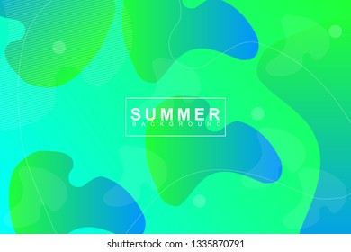 Summer tropical fluid landing page background. Fluid, liquid, wavy, gradient, flowing, orange, dynamic shape background. Trendy and modern background color. Cool banner design template.