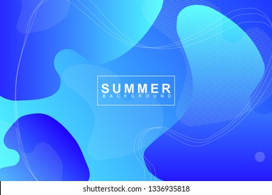 Summer tropical fluid landing page background. Fluid, liquid, wavy, gradient, flowing, orange, dynamic shape background. Trendy and modern background color. Cool banner design template.