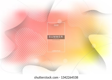 Summer tropical fluid landing page background. Fluid, liquid, wavy, gradient, flowing, orange, dynamic shape background. Trendy and modern background color. Cool banner design template.