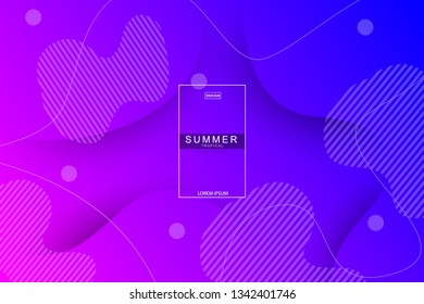 Summer tropical fluid landing page background. Fluid, liquid, wavy, gradient, flowing, dynamic shape background. Trendy and modern background color. Cool banner design template.