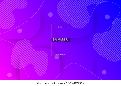 Summer tropical fluid landing page background. Fluid, liquid, wavy, gradient, flowing, dynamic shape background. Trendy and modern background color. Cool banner design template.