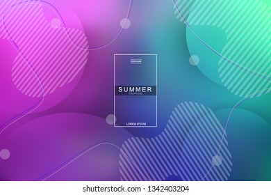 Summer tropical fluid landing page background. Fluid, liquid, wavy, gradient, flowing, dynamic shape background. Trendy and modern background color. Cool banner design template.