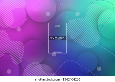 Summer tropical fluid landing page background. Fluid, liquid, wavy, gradient, flowing, dynamic shape background. Trendy and modern background color. Cool banner design template.
