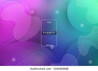 Summer tropical fluid landing page background. Fluid, liquid, wavy, gradient, flowing, dynamic shape background. Trendy and modern background color. Cool banner design template.