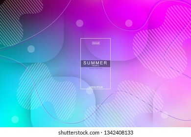 Summer tropical fluid landing page background. Fluid, liquid, wavy, gradient, flowing, dynamic shape background. Trendy and modern background color. Cool banner design template.
