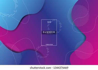 Summer tropical fluid landing page background. Fluid, liquid, wavy, gradient, flowing, dynamic shape background. Trendy and modern background color. Cool banner design template.