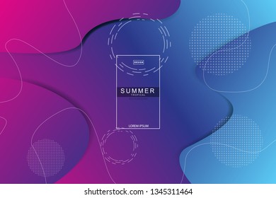 Summer tropical fluid landing page background. Fluid, liquid, wavy, gradient, flowing, dynamic shape background. Trendy and modern background color. Cool banner design template.