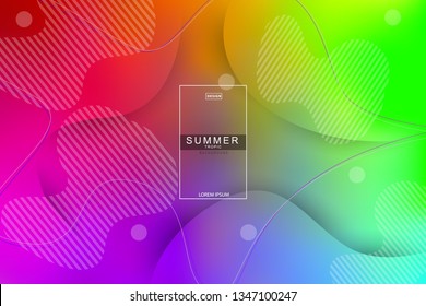 Summer tropical fluid landing page background. Fluid, liquid, wavy, gradient, flowing, dynamic shape background. Trendy and modern background color. Cool banner design template.
